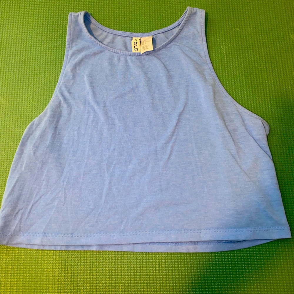 H&M blue crop top in small